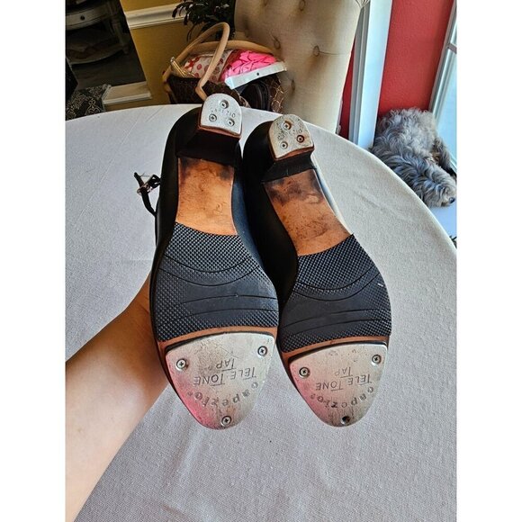 Black Mary Jane Heels With Ankle Strap & Low Heel For Women - Picture 9 of 16